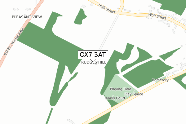 OX7 3AT map - large scale - OS Open Zoomstack (Ordnance Survey)