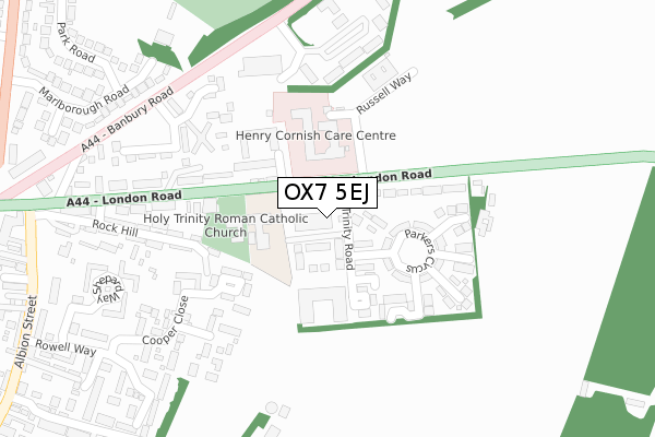 OX7 5EJ map - large scale - OS Open Zoomstack (Ordnance Survey)