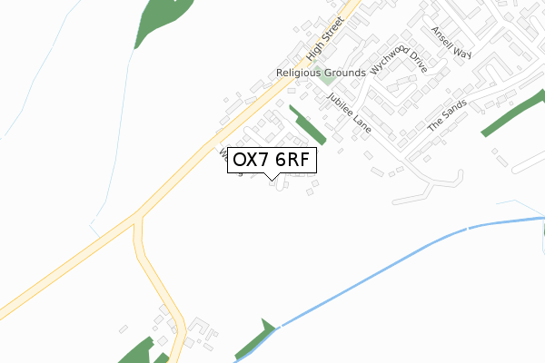 OX7 6RF map - large scale - OS Open Zoomstack (Ordnance Survey)
