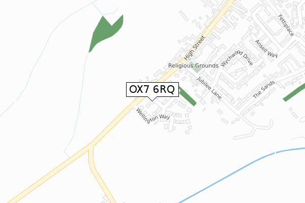 OX7 6RQ map - large scale - OS Open Zoomstack (Ordnance Survey)
