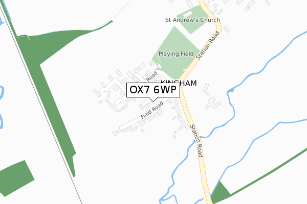 OX7 6WP map - large scale - OS Open Zoomstack (Ordnance Survey)