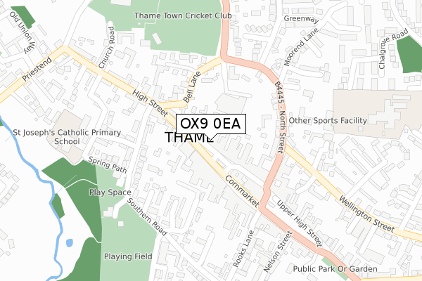 OX9 0EA map - large scale - OS Open Zoomstack (Ordnance Survey)