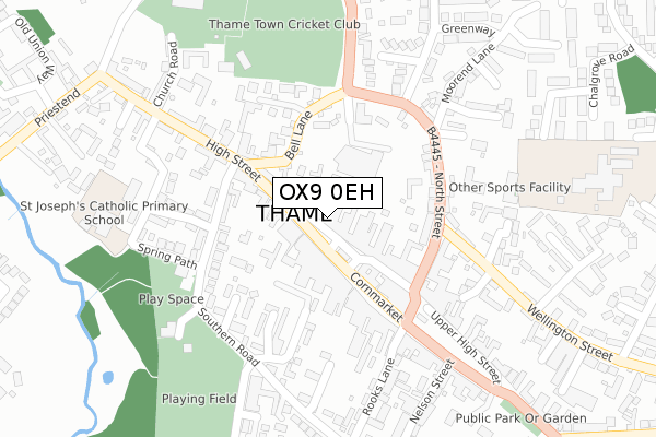 OX9 0EH map - large scale - OS Open Zoomstack (Ordnance Survey)