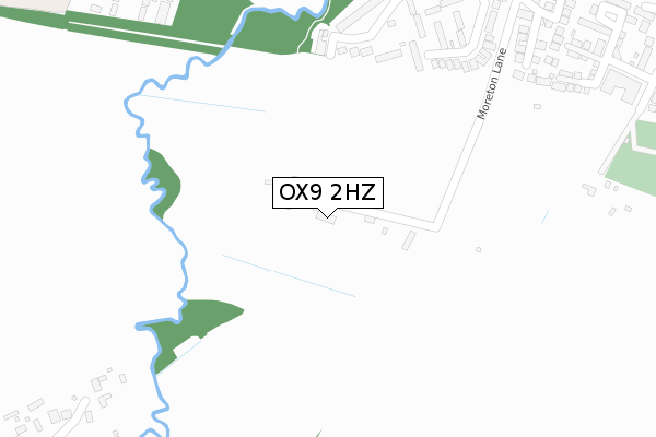 OX9 2HZ map - large scale - OS Open Zoomstack (Ordnance Survey)