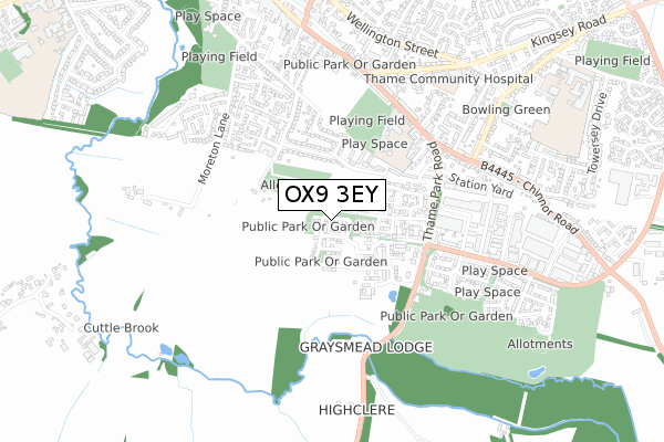 OX9 3EY map - small scale - OS Open Zoomstack (Ordnance Survey)