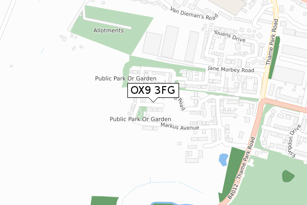 OX9 3FG map - large scale - OS Open Zoomstack (Ordnance Survey)