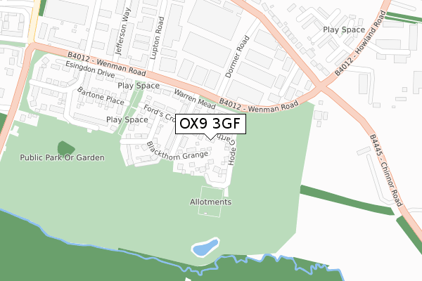 OX9 3GF map - large scale - OS Open Zoomstack (Ordnance Survey)