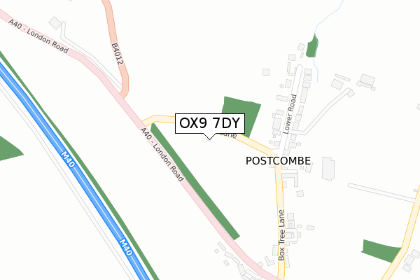 OX9 7DY map - large scale - OS Open Zoomstack (Ordnance Survey)