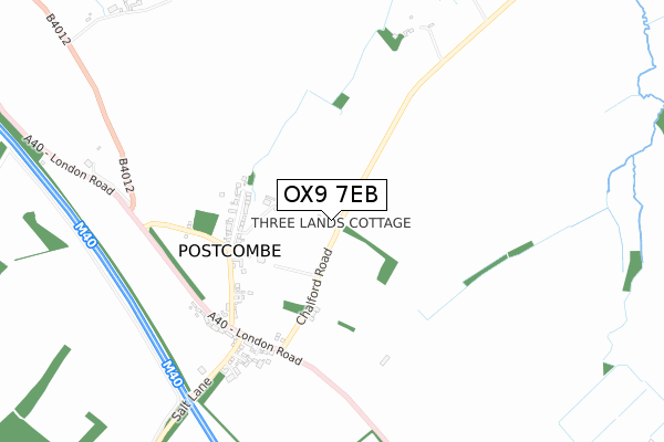 OX9 7EB map - small scale - OS Open Zoomstack (Ordnance Survey)