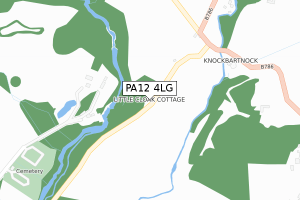 PA12 4LG map - large scale - OS Open Zoomstack (Ordnance Survey)