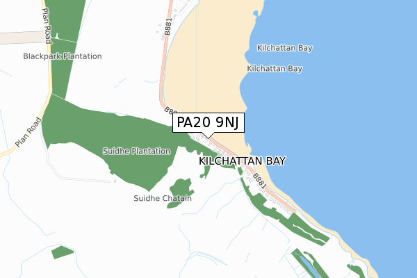 PA20 9NJ map - small scale - OS Open Zoomstack (Ordnance Survey)