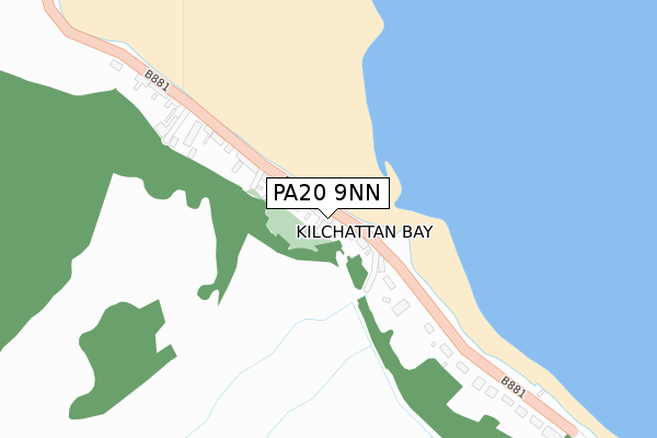 PA20 9NN map - large scale - OS Open Zoomstack (Ordnance Survey)