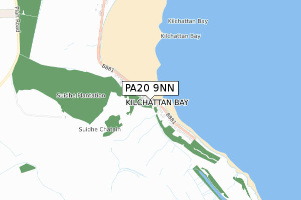 PA20 9NN map - small scale - OS Open Zoomstack (Ordnance Survey)