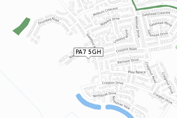 PA7 5GH map - large scale - OS Open Zoomstack (Ordnance Survey)