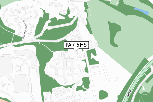 PA7 5HS map - large scale - OS Open Zoomstack (Ordnance Survey)