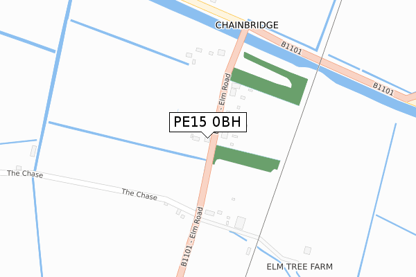 PE15 0BH map - large scale - OS Open Zoomstack (Ordnance Survey)