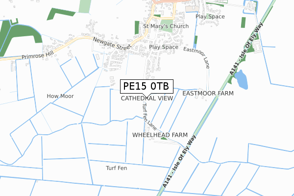 PE15 0TB map - small scale - OS Open Zoomstack (Ordnance Survey)