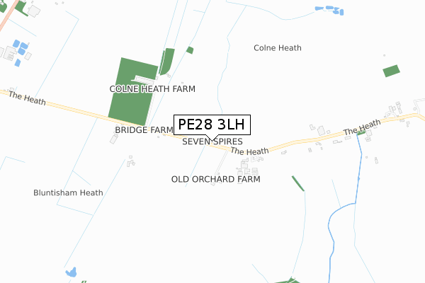 PE28 3LH map - small scale - OS Open Zoomstack (Ordnance Survey)