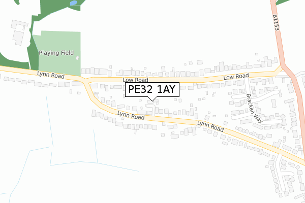 PE32 1AY map - large scale - OS Open Zoomstack (Ordnance Survey)