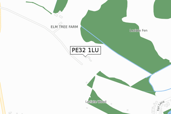 PE32 1LU map - large scale - OS Open Zoomstack (Ordnance Survey)