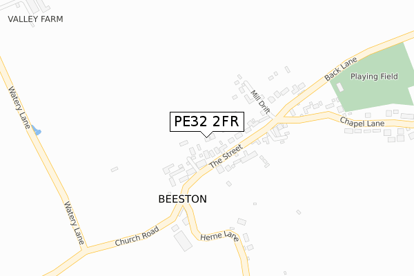 PE32 2FR map - large scale - OS Open Zoomstack (Ordnance Survey)