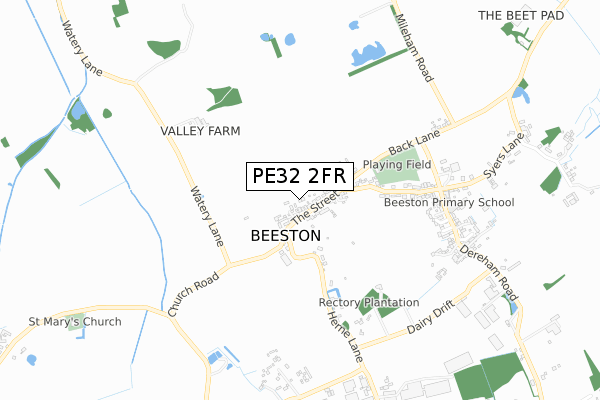 PE32 2FR map - small scale - OS Open Zoomstack (Ordnance Survey)