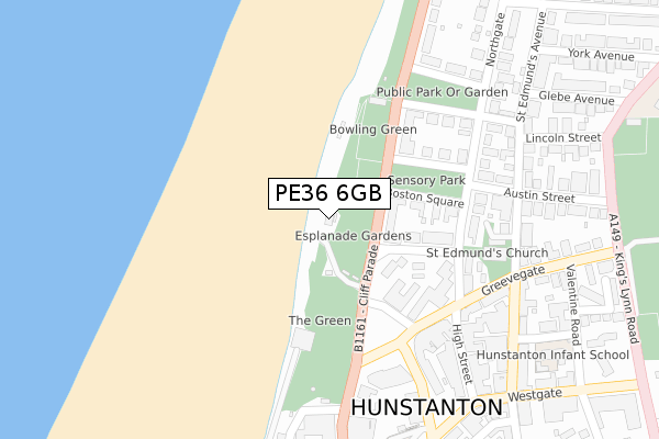 PE36 6GB map - large scale - OS Open Zoomstack (Ordnance Survey)