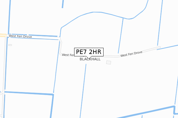 PE7 2HR map - large scale - OS Open Zoomstack (Ordnance Survey)