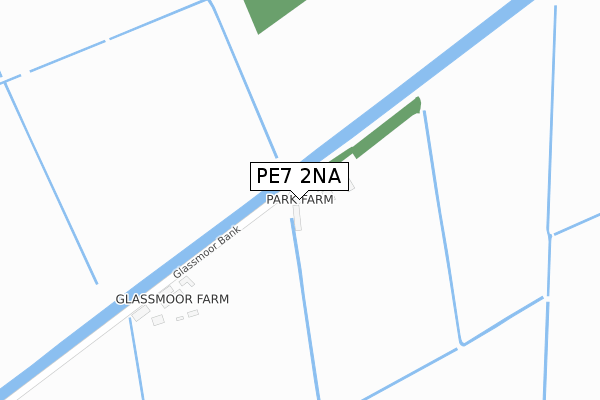 PE7 2NA map - large scale - OS Open Zoomstack (Ordnance Survey)