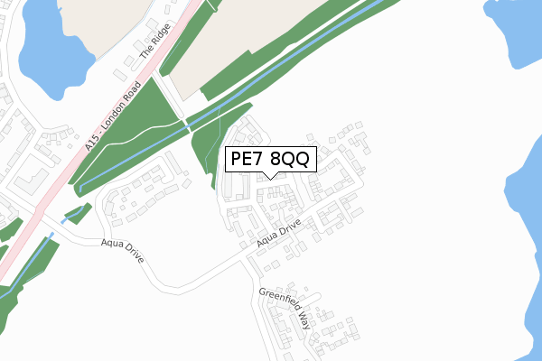 PE7 8QQ map - large scale - OS Open Zoomstack (Ordnance Survey)