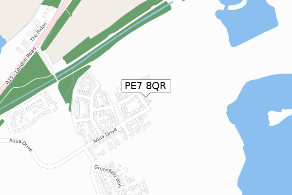 PE7 8QR map - large scale - OS Open Zoomstack (Ordnance Survey)