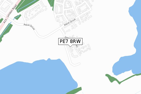 PE7 8RW map - large scale - OS Open Zoomstack (Ordnance Survey)