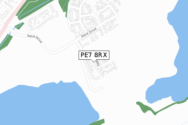 PE7 8RX map - large scale - OS Open Zoomstack (Ordnance Survey)