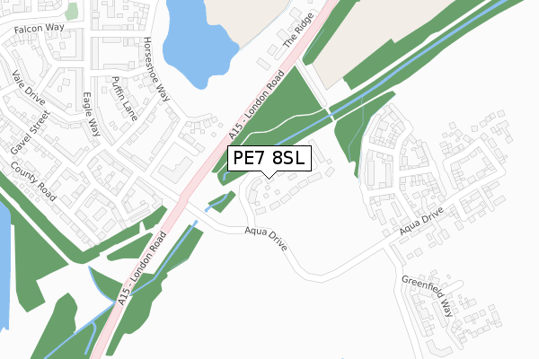 PE7 8SL map - large scale - OS Open Zoomstack (Ordnance Survey)