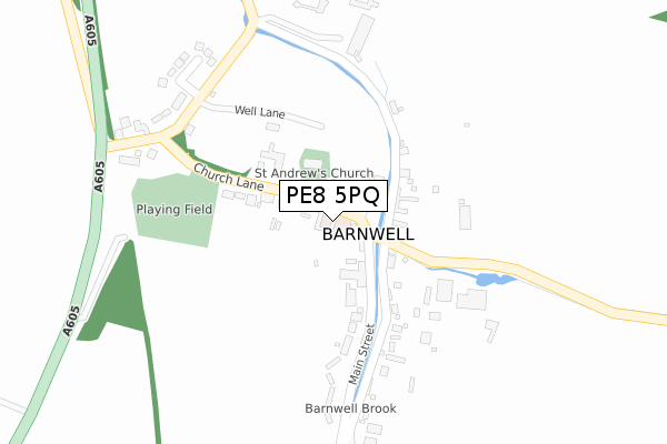 PE8 5PQ map - large scale - OS Open Zoomstack (Ordnance Survey)