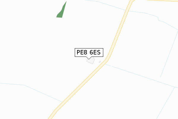 PE8 6ES map - large scale - OS Open Zoomstack (Ordnance Survey)