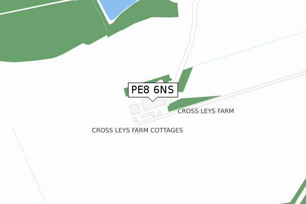 PE8 6NS map - large scale - OS Open Zoomstack (Ordnance Survey)