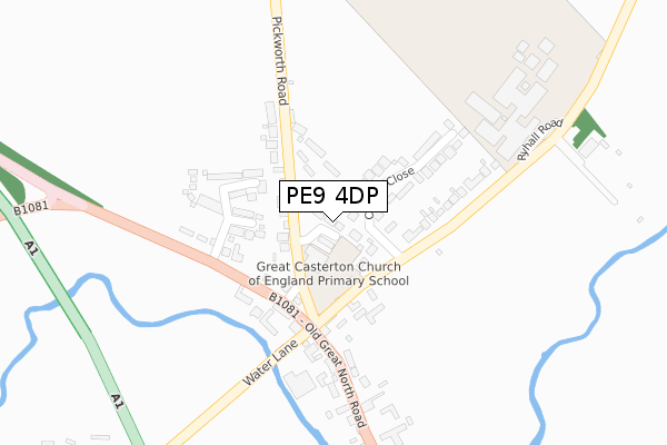 PE9 4DP map - large scale - OS Open Zoomstack (Ordnance Survey)