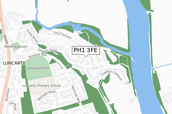 PH1 3FE map - large scale - OS Open Zoomstack (Ordnance Survey)