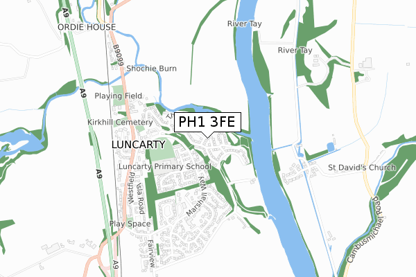 PH1 3FE map - small scale - OS Open Zoomstack (Ordnance Survey)