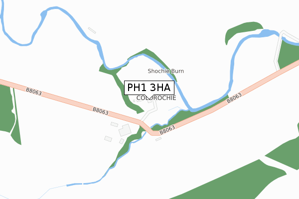 PH1 3HA map - large scale - OS Open Zoomstack (Ordnance Survey)