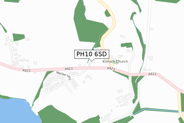 PH10 6SD map - large scale - OS Open Zoomstack (Ordnance Survey)