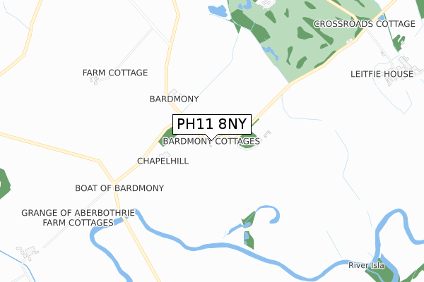 PH11 8NY map - small scale - OS Open Zoomstack (Ordnance Survey)