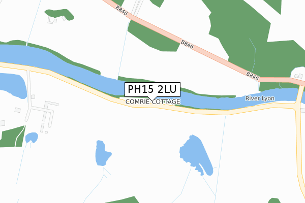 PH15 2LU map - large scale - OS Open Zoomstack (Ordnance Survey)