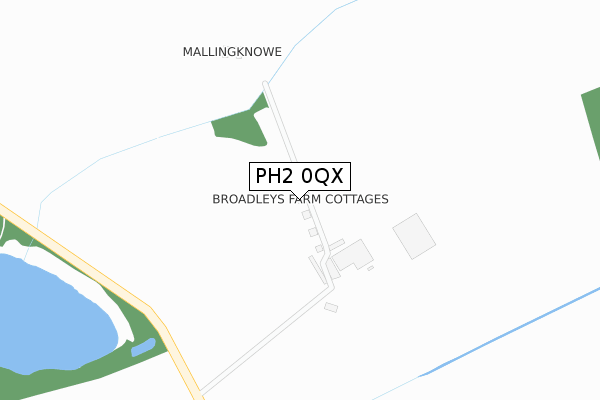 PH2 0QX map - large scale - OS Open Zoomstack (Ordnance Survey)