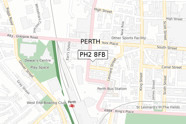 PH2 8FB map - large scale - OS Open Zoomstack (Ordnance Survey)