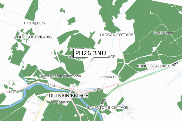 PH26 3NU map - small scale - OS Open Zoomstack (Ordnance Survey)