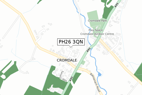 PH26 3QN map - large scale - OS Open Zoomstack (Ordnance Survey)