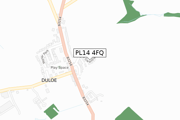 PL14 4FQ map - large scale - OS Open Zoomstack (Ordnance Survey)