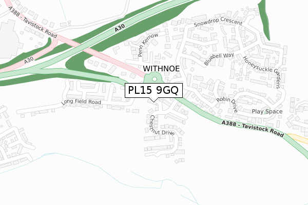 PL15 9GQ map - large scale - OS Open Zoomstack (Ordnance Survey)